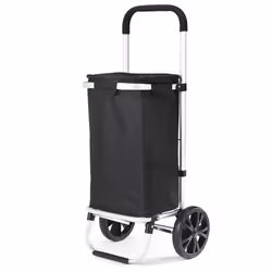 Kitchen chef - poussette de marché 2 roues 42l noir - easypouss max