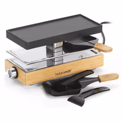 Naturamix - appareil à raclette 2 personnes 440w bois - rac.wood-2