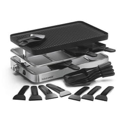 KitchenChef RAC.INDUS-8-NATURAMIX raclette 8 personne(s) 1200 W Noir, Acier inoxydable