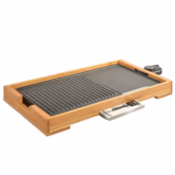 KitchenChef KCWOOD.PLA2000, Noir, Bois, Aluminium, Bambou, Rectangulaire, 1300 cm², 510 x 255 mm, Aluminium injecté