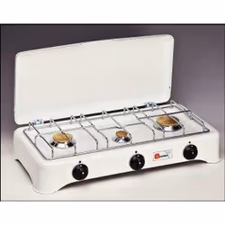 KitchenChef 5327C, Blanc, Comptoir, Gaz, Émaillé, 3 zone(s), 3 zone(s)