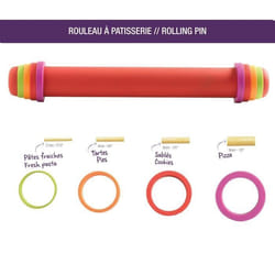 Rouleau à pâtisserie - MASTRAD - F11870 - Ajustable - Antiadhérent - 41 cm