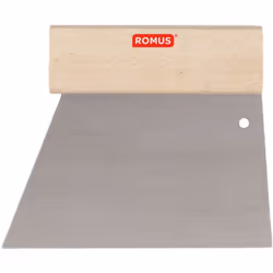 Spatule pour déposer colle avant la pose d’un sol plastique Lame acier Légère et maniable Bois européen Denture fabriqué selo ...