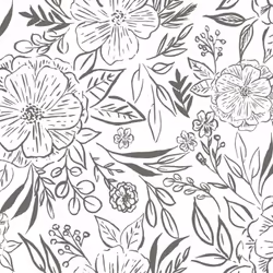 Papier peint auto-adhésif - Motifs Floraux noir et blanc Papier Peint auto-adhésif - Arbre Bouleau Bleu Ce rouleau de papier ...