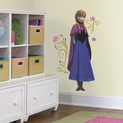 Sticker Princesse Anna Disney - Coloris : Violet Collection 100% licence officielle Disney Frozen : Anna Décorez la chambre d ...