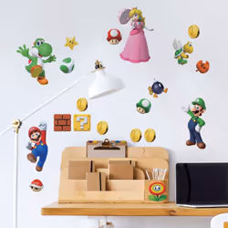 Stickers Muraux Super Mario Brothers Le jeu vidéo de longue date et bien-aimé de Nintendo vient à la maison pour décorer votr ...