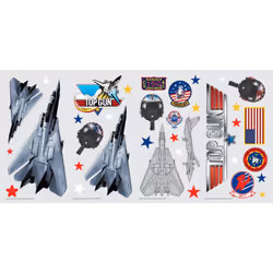 Stickers repositionnables - Top Gun Retrouvez cet ensemble de stickers muraux à coller, sous licence officielle Top Gun. Ces ...