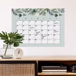 Sticker Mural Calendrier Mensuel Tropical Personnalisable et effaçable à sec Le mélange parfait de beauté et de fonctionnalit ...