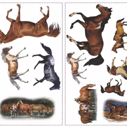 Stickers - Chevaux Sauvages - Hauteur 45,7 cm Retrouvez cet ensemble de stickers muraux à coller. Ces stickers sont parfaits ...