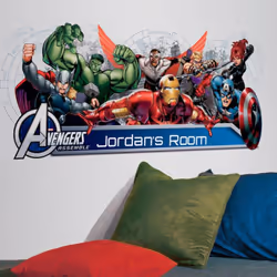 Stickers personnalisé Avengers - Coloris : Multicolor Collection 100% licence officielle Marvel : Avengers Assemble.. Décorez ...
