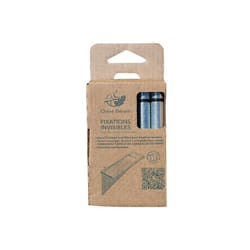 Sans Marque - Lot de 2 fixations invisibles acier h.12 x p.23.5 cm
