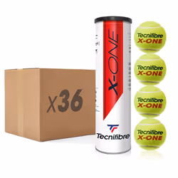 Tecnifibre X-One, Balle de tennis remplie de gaz, Balles de golf, Vert, 144 pièce(s), White, Unisexe