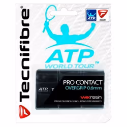 Tecnifibre 52ATPCONBK, Surgrip, Tennis, Noir, Monochromatique, 0,6 mm, Ampoule