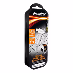 Energizer C41EUJALIAT, 3,5mm, Femelle, Lightning, Mâle, 0,11 m, Blanc