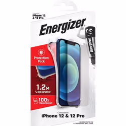 Pack de protection - ENERGIZER - iPhone 12 / 12 Pro - Coque souple - Écran en verre - Ultra-transparent