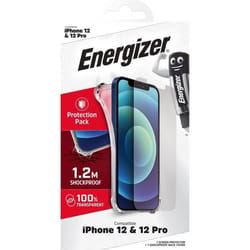 Pack de protection - ENERGIZER - iPhone 12 / 12 Pro - Coque souple - Écran en verre - Ultra-transparent