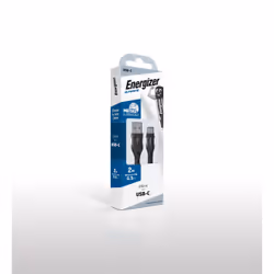 Energizer C520CKBK câble USB USB 2.0 2 m USB A USB C Noir, Argent