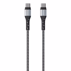 Energizer C521CKSL, 2 m, USB C, USB C, Noir, Argent
