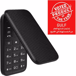 Téléphone à clapet E282SC - 4G LTE - Batterie 1400 mAh - Double Sim Nano SIM - Garanti 3 Ans - Noir - Débloqué - Caméra 2MP