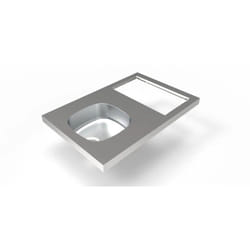 Evier cuisinette iseo une cuve 90x60 avec découpe pour domino (non fourni) réversible