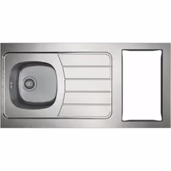 Type d'évier: A poser Matière de la cuve: Inox Type de recouvrement: Sans plaque