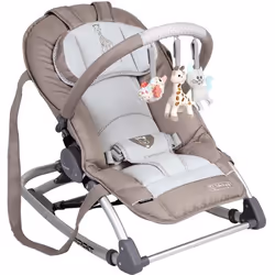 Transat bébé RENOLUX So Chic Spirit Sophie la Girafe - Marron - Jusquà 9kg - Avec arche jouet
