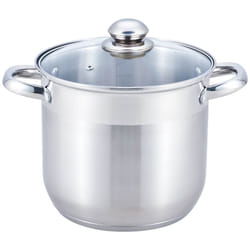 Marmite ESSENTIELB Vapeur Inox diam 24 cm + couvercle verre
