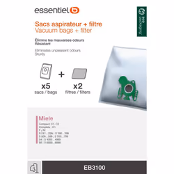 Sac aspirateur ESSENTIELB EB3100 compatible MIELE FJM