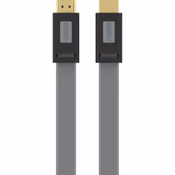 Câble HDMI ESSENTIELB 2.0/18Gbps plat 2M anthracite