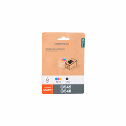 Cartouche d'encre ESSENTIELB C545/C546 Noir + 3 Couleurs