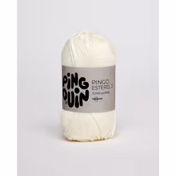 Pingouin - Pelote de Laine  PINGO ESTEREL 3 de 50g - Laine à Tricoter  - 100% COTON - Aiguille n°3 - Couleur  ECRU