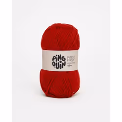 Pingouin - Pelote de Laine  PINGO FIRST de 50g - Laine à Tricoter  - 100% ACRYLIQUE - Aiguille n°35 - Couleur  CERISE