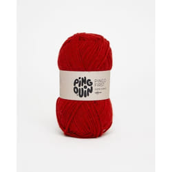 Pingouin - Pelote de Laine  PINGO FIRST de 50g - Laine à Tricoter  - 100% ACRYLIQUE - Aiguille n°35 - Couleur  CERISE