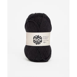 Pingouin - Pelote de Laine  PINGO FIRST de 50g - Laine à Tricoter  - 100% ACRYLIQUE - Aiguille n°35 - Couleur  NOIR