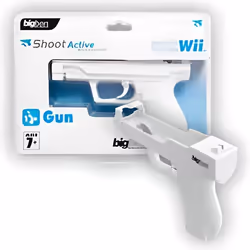 Bigben Interactive Gun, Nintendo Wii, Arme à feu, Wii, Sans fil, Blanc, 55 mm, 250 mm