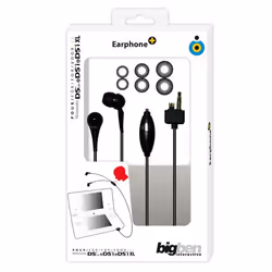 Bigben Interactive In-Ear Kopfhörer mit Mikrofon, Nintendo DS / DS Lite / DSi / DSi XL, Avec fil, Jouer, Casque, Noir