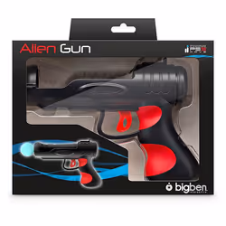 Bigben Interactive Move Alien Gun, PS3 Noir, Rouge Arme à feu Playstation 3