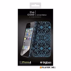 Bigben Interactive IP4IMLBLUE1, Housse, Apple, Apple iPhone 4/4S, Noir, Bleu
