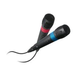 Bigben Interactive Dual Micro Noir, Bleu, Rouge Microphone de console de jeu