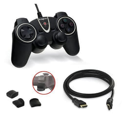 Bigben Interactive BB297218 Noir USB 2.0 Manette de jeu Analogique PC, Playstation 3