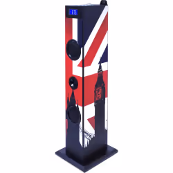 Bigben Interactive TW5 - Union Jack, Bleu, Rouge, Blanc, 20 W, 2-voies, FM, 3,5 mm, Secteur