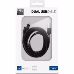 Bigben Interactive Cable Duo USB, Cable, PlayStation 4, Noir, 3 m, 32 mm, 135 mm