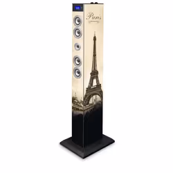 Bigben Interactive TW6PARISBT, Système audio domestique à tour, Multicolore, 60 W, 2-voies, Caisson de basse actif, 30 W