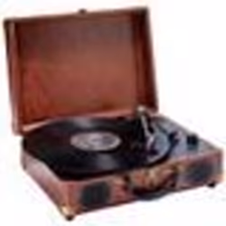 Bigben Interactive Tourne-disques "Valise", Tourne-disque entraîné par courroie, Noir, Marron, Cuir, 33 1/3,45,78 tr/min, Mot ...