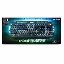 NACON PCCL-200DE, Taille réelle (100 %), Avec fil, USB, QWERTZ, Noir