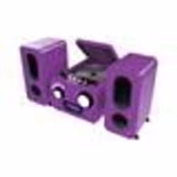 Microchaîne violette Lecteur CD - Radio PLL FM Stéréo - 2 hauts parleurs