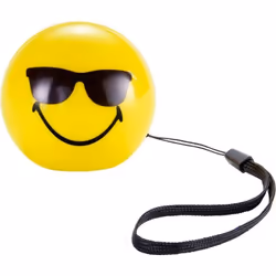 Bigben Interactive BT15SMILEYCOOL, 3 W, Avec fil &amp;sans fil, 10 m, Jaune, Sphérique, Tablette / Smartphone
