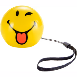 Bigben Interactive BT15SMILEYWINK, 3 W, Avec fil &amp;sans fil, 10 m, Jaune, Sphérique, Tablette / Smartphone