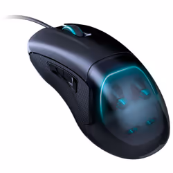 NACON PCGM-500ES, Ambidextre, Optique, USB Type-A, 6400 DPI, Noir