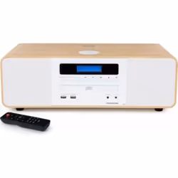 Thomson MIC201IDABBT, Système micro audio domestique, Blanc, Bois, 60 W, DAB+, FM, Auto scan, Numérique